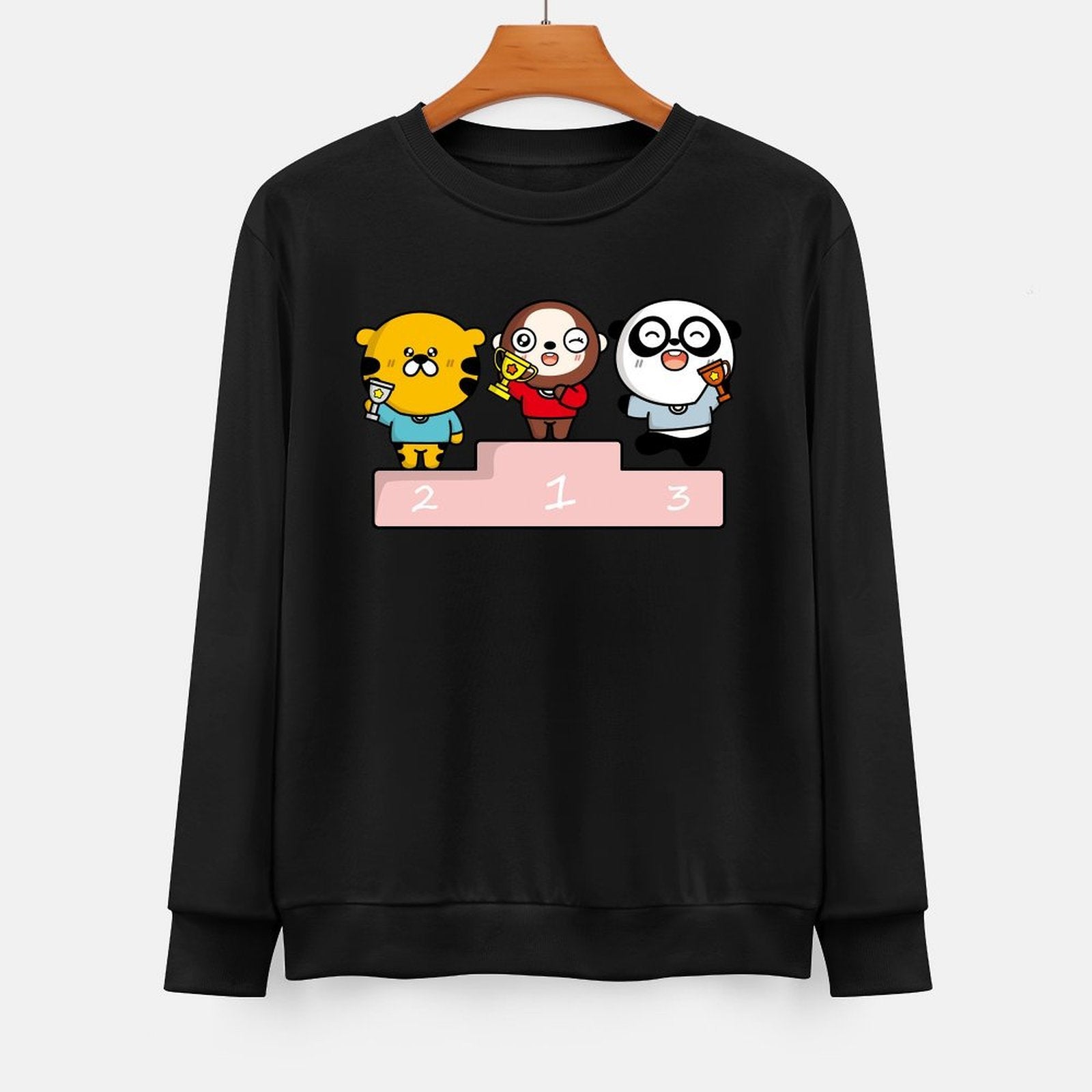 Front Patterned Long Sleeve TopEverydayFit Shrink-Resistant